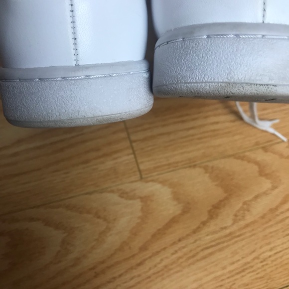 Men’s Lacoste White Leather Sneakers Sz 8 - Picture 5 of 12